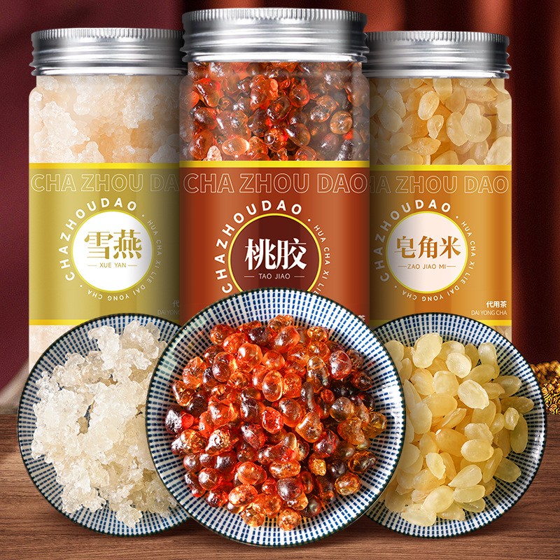 厂家直销批发罐装水果茶桃胶雪燕皂角米商用代用养生茶可一件代发.jpg