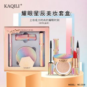卡琪麗星空禮盒4件套眼線筆睫毛膏氣墊套裝OEM/ODM定制代加工
