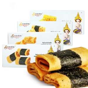 进口点心海苔味盒装手工鸡蛋卷酥贴牌OEM/ODM