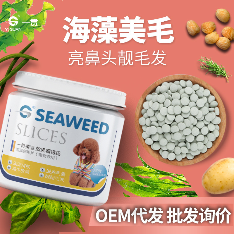 狗狗浓缩海藻美毛片贴牌OEM/ODM