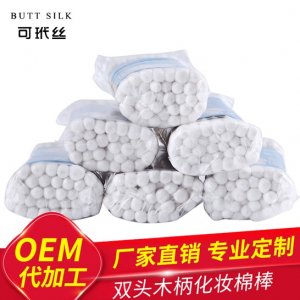 木柄卫生棉棒贴牌OEM/ODM