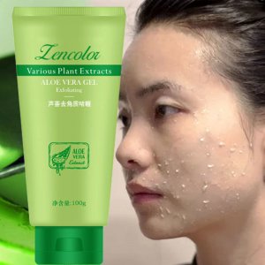 正彩面部深层清洁磨砂膏温和去死皮身体搓泥宝芦荟去角质啫喱贴牌OEM/ODM