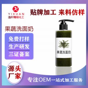 绿果蔬精华泡泡洗面奶洁面慕斯OEM/ODM代加工