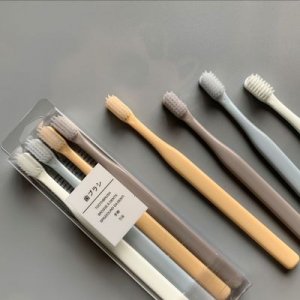 馬卡龍小頭無印4支裝良品牙刷OEM代加工
