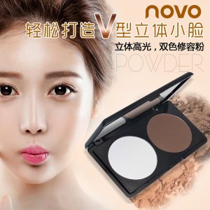 彩妆双色修容粉高光粉饼腮红贴牌OEM/ODM