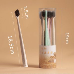 8支装日系风小麦秸秆牙刷OEM代加工