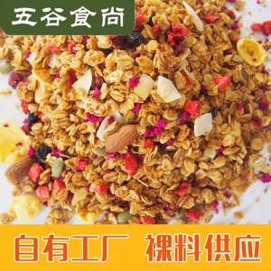 格兰诺拉燕麦片水果麦片坚果混合麦片即食枫糖麦片裸料OEM贴牌定制代加工