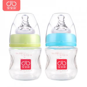 新生婴幼儿用钛金玻璃小奶瓶贴牌定制代加工