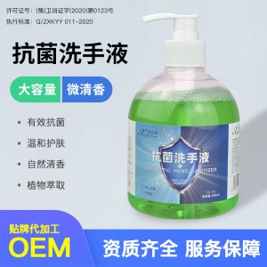 儿童成人抑菌泡沫洗手液500ML家庭装消毒液代加工贴牌OEM/ODM