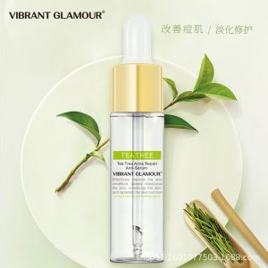 跨境VIBRANT GLAMOUR茶树祛痘精华液祛痘印痘疤粉刺贴牌定制代加工