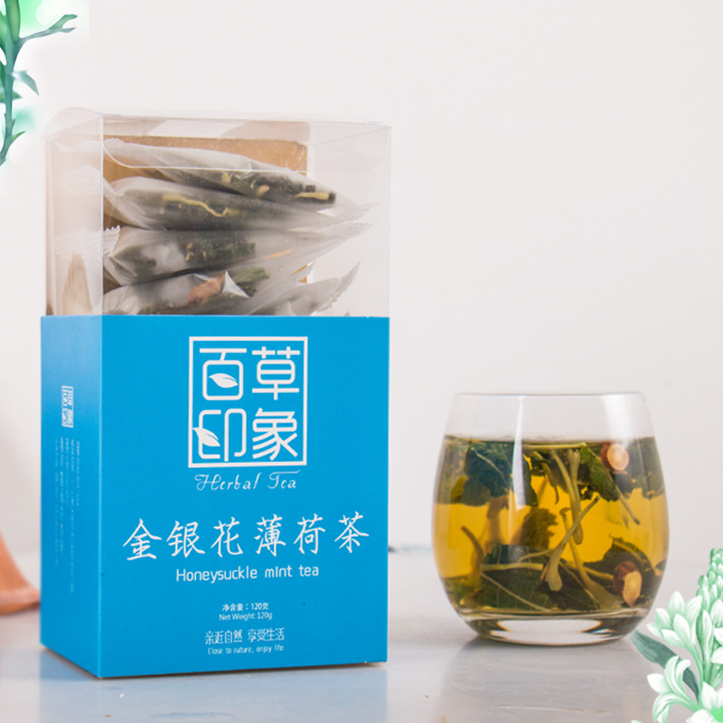 金银花薄荷茶120g盒装代加工贴牌OEM/ODM