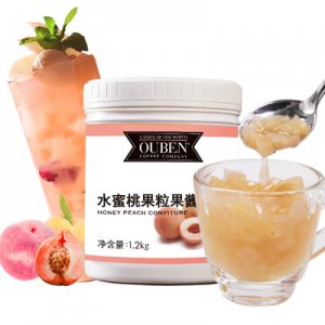 水蜜桃果酱1.2kg含白桃果肉可OEM/ODM代工