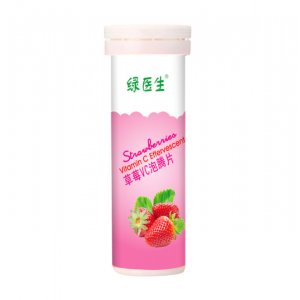 绿医生草莓VC泡腾片OEM代加工