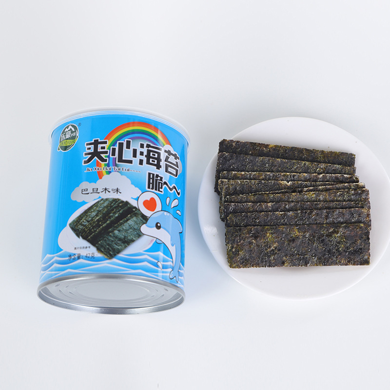 巴旦木味夹心海苔罐装贴牌OEM/ODM