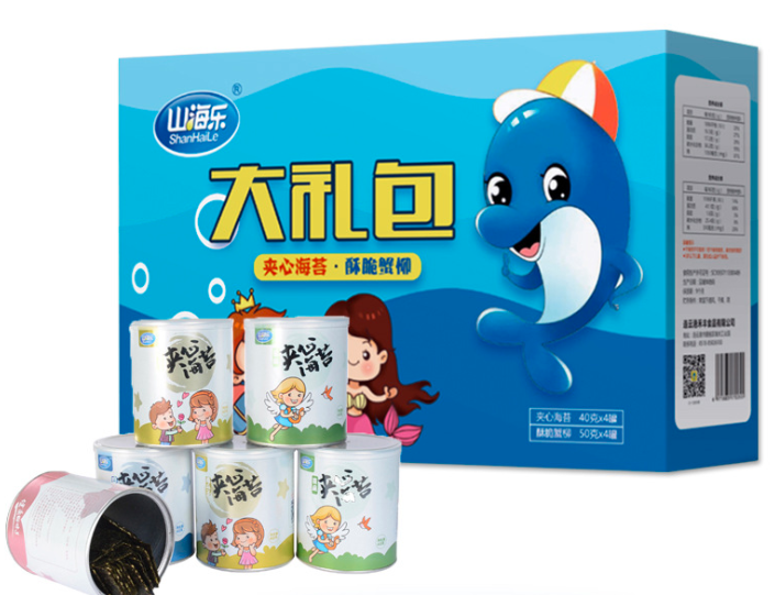 山海乐夹心海苔即食香脆紫菜蟹柳代加工贴牌OEM/ODM