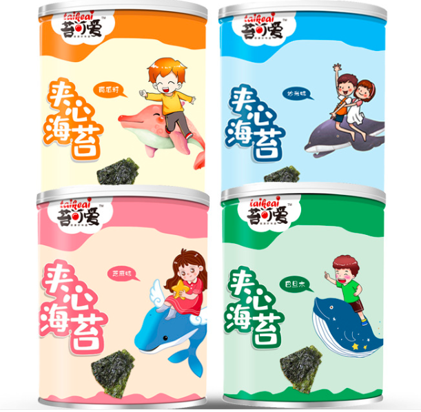 孕妇儿童大片海苔夹心脆30g贴牌定制代加工