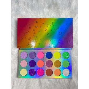 炫彩荧光粉彩妆盘闪光眼影贴牌OEM/ODM