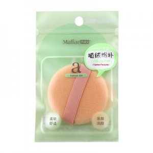 Malian玛莉安 手勾植绒缎带粉扑可OEM/ODM代工