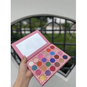 炫彩荧光粉彩妆盘贴牌定制代加工