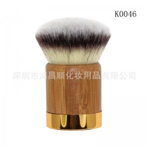 環保天然竹子柄蘑菇頭腮紅刷化妝刷貼牌OEM/ODM