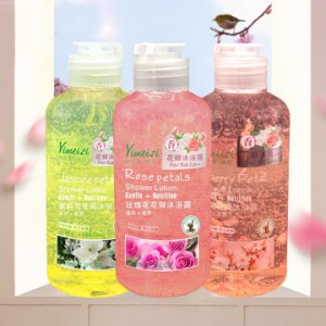 滋养清洁肌肤花瓣沐浴露