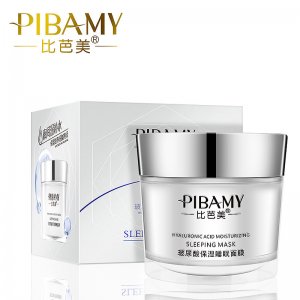 比芭美玻尿酸补水保湿睡眠面膜
