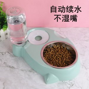 猫碗双碗自动饮水狗碗狗食盆狗盘OEM/ODM代加工