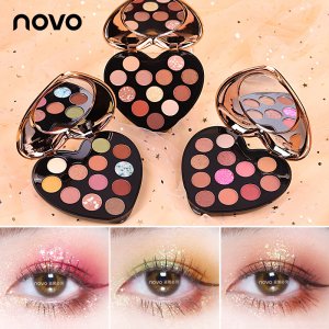 NOVO5298爱心形12色眼影盘贴牌定制代加工
