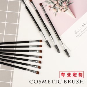 双头眉刷扫眉睫毛卷螺旋刷斜角眉粉刷笔OEM代加工