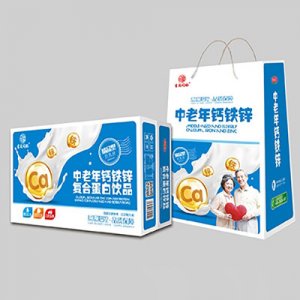 吉庆同福中老年钙铁锌蛋白饮品1x20盒标箱OEM代加工