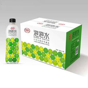 花花牛泡泡水柠檬味苏打气泡水500ml×15瓶OEM代加工