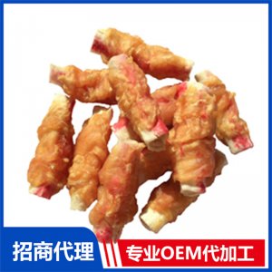 宠物鸡肉绕蟹肉棒贴牌定制代加工