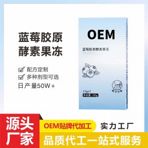 蓝莓胶原酵素果冻条贴牌定制 蛋白综合果蔬精华解腻消食益生元源头工厂