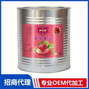 升升园草莓罐头3kg水果罐头OEM贴牌加工 罐头代工源头厂家