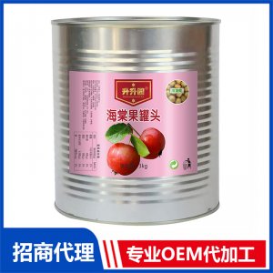 升升园海棠果罐头 水果罐头3kg装定制加工 罐头贴牌代工源头厂家