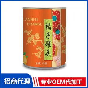 升升园橘子罐头425g各种水果罐头OEM贴牌定制 罐头代工源头厂家