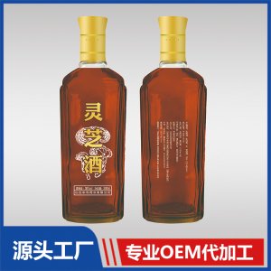 灵芝酒500ml瓶装 养生酒配制酒OEM/ODM贴牌代工源头厂家