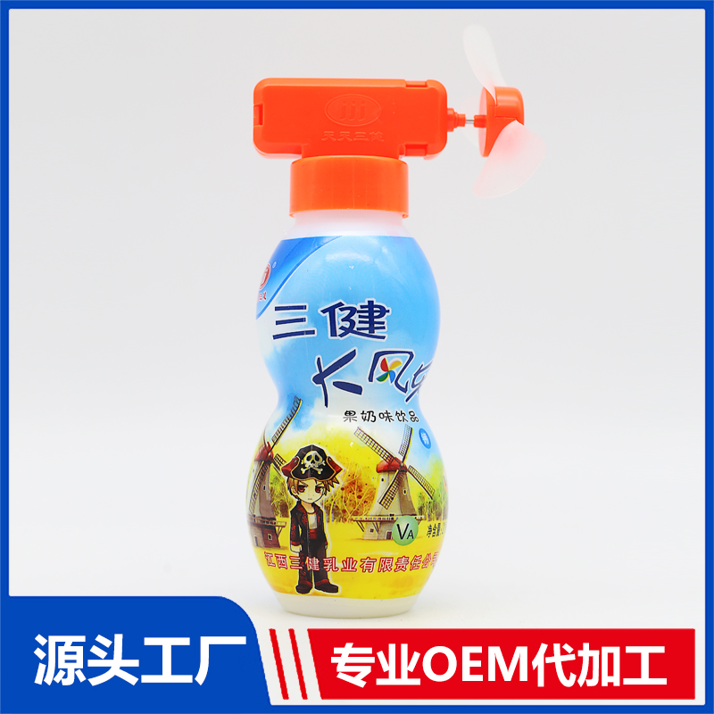 瓶装大风车果奶味饮品代加工 发酵型乳酸菌酸奶贴牌定制
