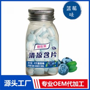 清凉含片40克蓝莓味贴牌代工OEM定制