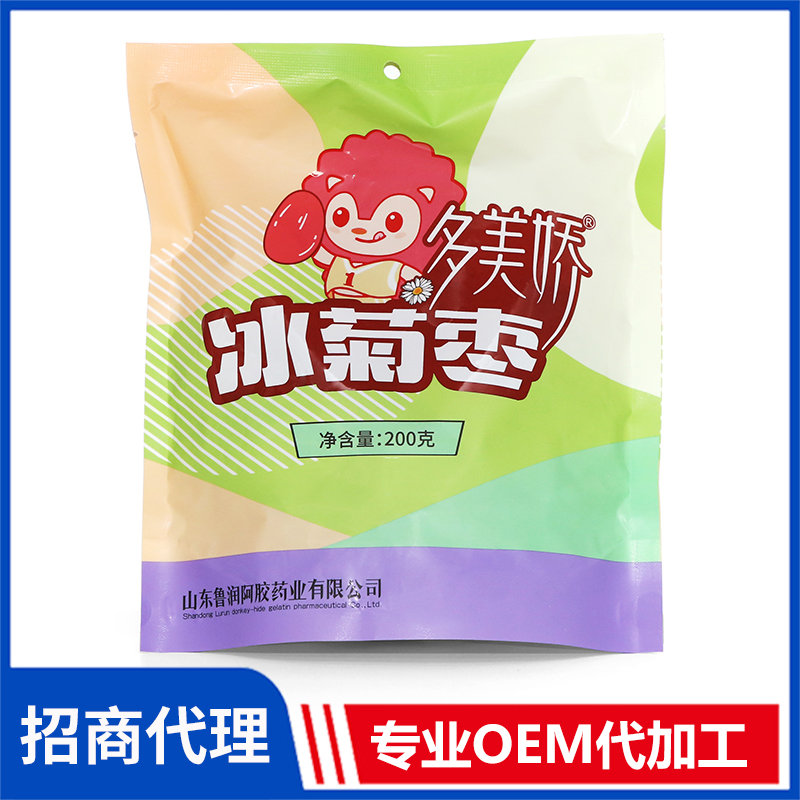 多美娇冰菊枣 即食阿胶膏 山东阿胶厂家阿胶糕批发定制 阿胶OEM代工
