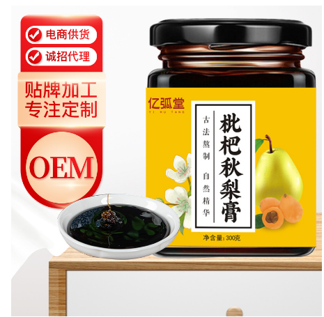 冰糖雪梨膏枇杷养生膏纯梨膏OEM代工