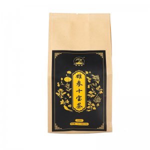 牛皮纸袋装雄参十宝茶养生茶OEM代加工
