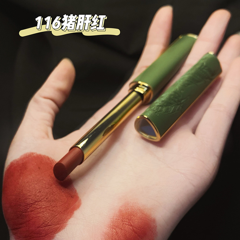 NOVO复古丝绒雾面口红 女学生款平价滋润哑光雾面细管唇膏彩妆OEM代加工