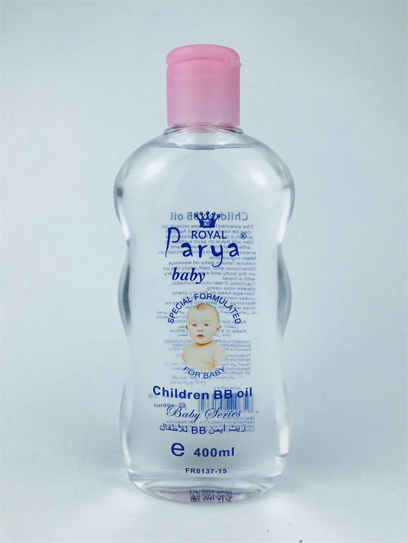 厂家批发外贸英文出口宝宝润肤油按摩BB油推拿儿童Baby oil 400mlOEM代加工