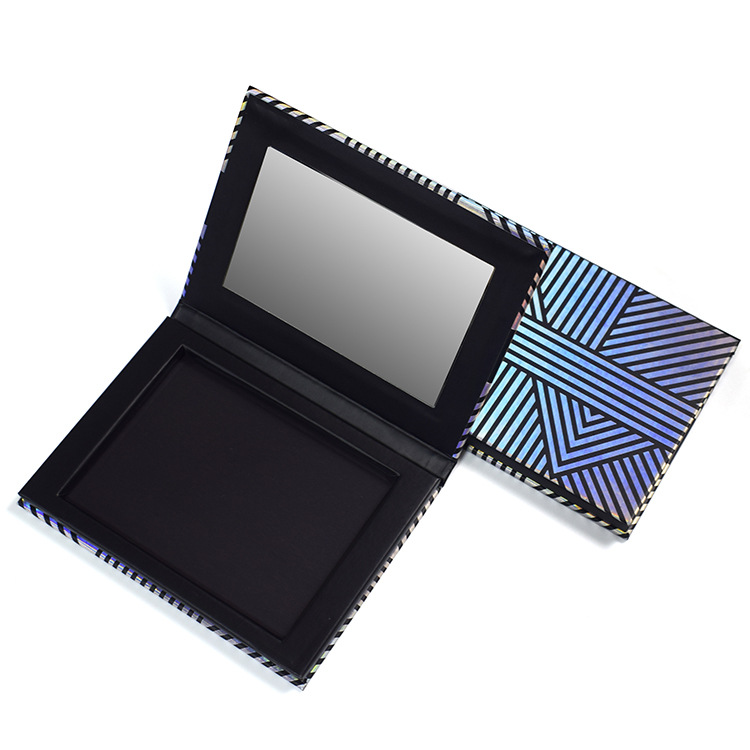镭射眼影盘空磁铁盘带磁铁镜子可替换彩妆收纳空磁铁盘 现货OEM代加工