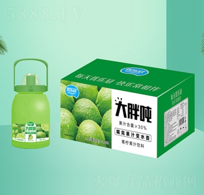 大胖吨青柠果汁饮料1.5LX6OEM代加工