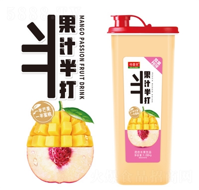 格蕾美半打复合果汁饮料1.5千克芒果汁蜜桃汁OEM代加工