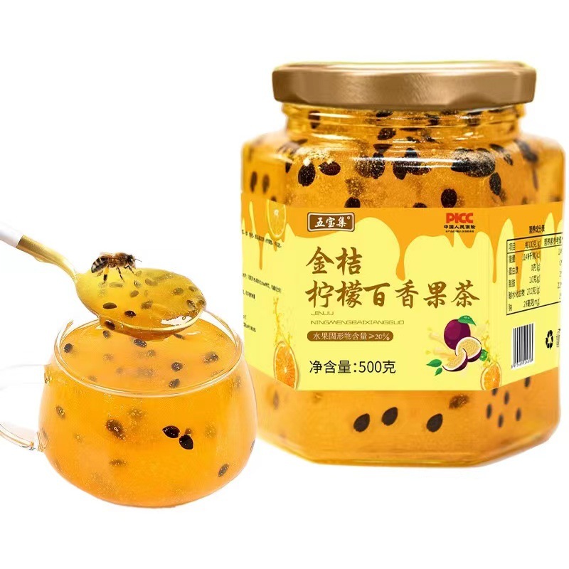 金桔柠檬百香果果酱 果茶夏季必备源头工厂代加工量大价优OEM代加工