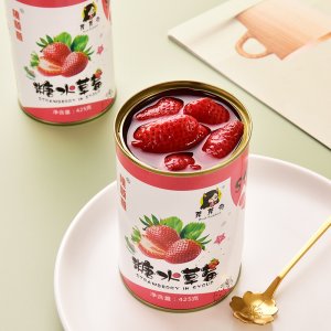 糖水草莓水果罐头OEM代加工