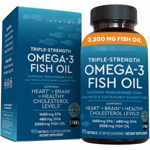 O-mega 3 Fish Oil鱼油跨境工厂非Viva Naturals亚马逊一件代发